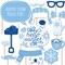 Big Dot of Happiness Blue Snowflakes - Winter Holiday Party Photo Booth Props Kit - 20 Count